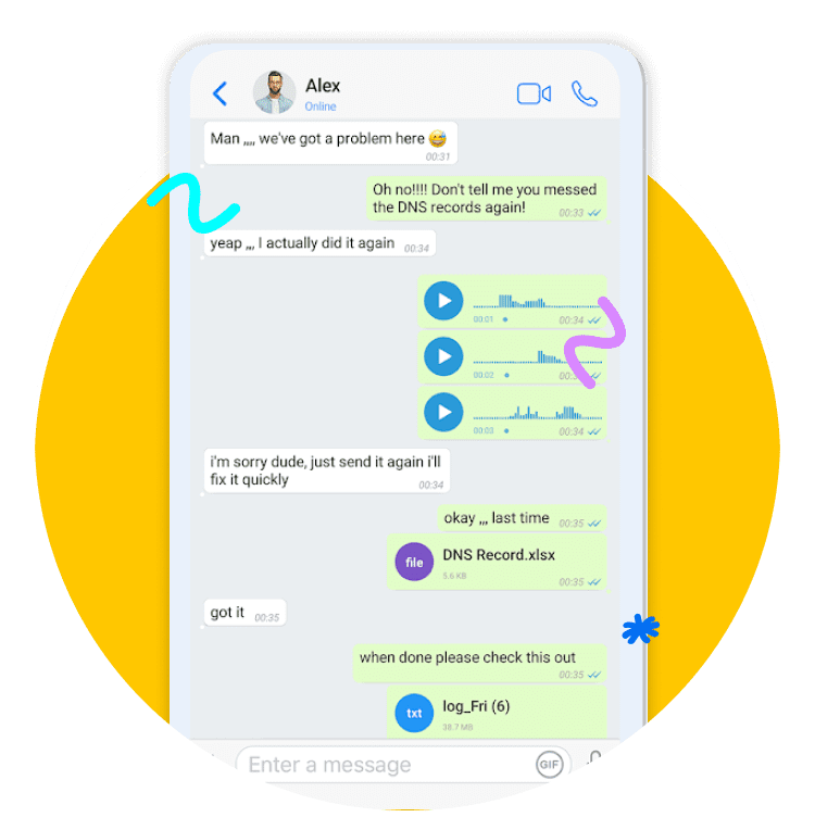 Fastest Texting & File Sharing